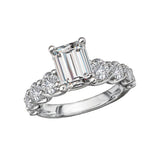 Romance Diamond Band Semi-Mount Engagement Ring