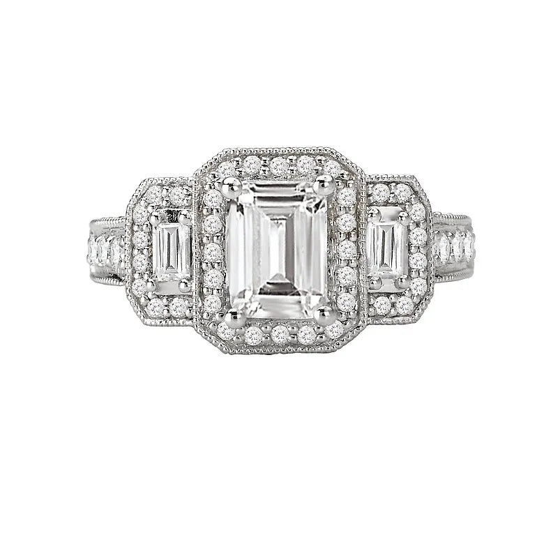 Romance Halo Semi-Mount Diamond Ring