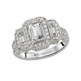 Romance Halo Semi-Mount Diamond Ring