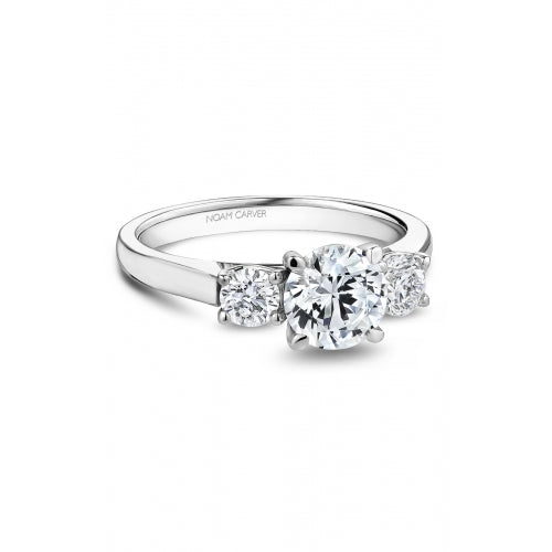 Noam Carver Engagement Ring B504-01A Platinum Round