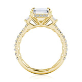 A. Jaffe 14K Yellow Gold Diamond Semi-mount Ring with Hidden Halo