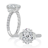 A.Jaffe White Gold Diamond Engagement Ring