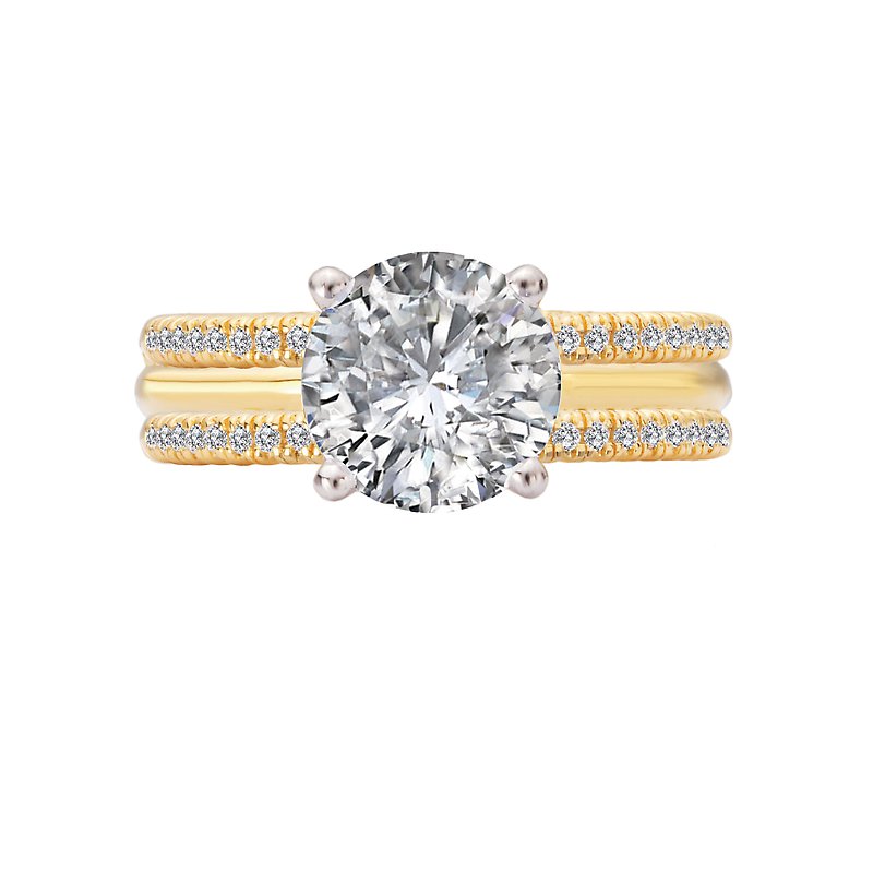 Split Shank Semi-Mount Diamond Engagement Ring