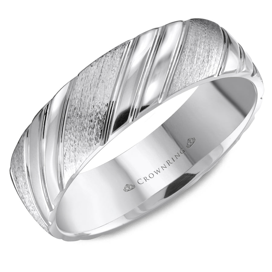 CrownRing Carved Wedding Band