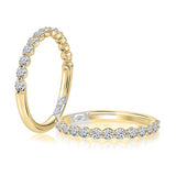 A. Jaffe MRCRD3362L/52 14K Yellow Gold Diamond Band – .52cttw Accent Diamonds