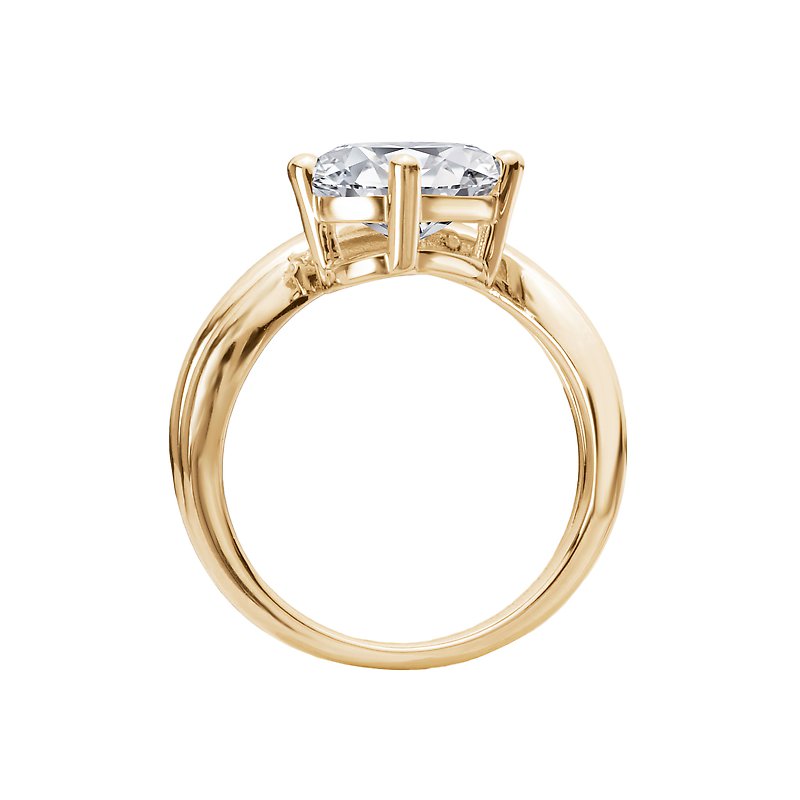 Hidden Halo Semi-Mount Diamond Engagement Ring