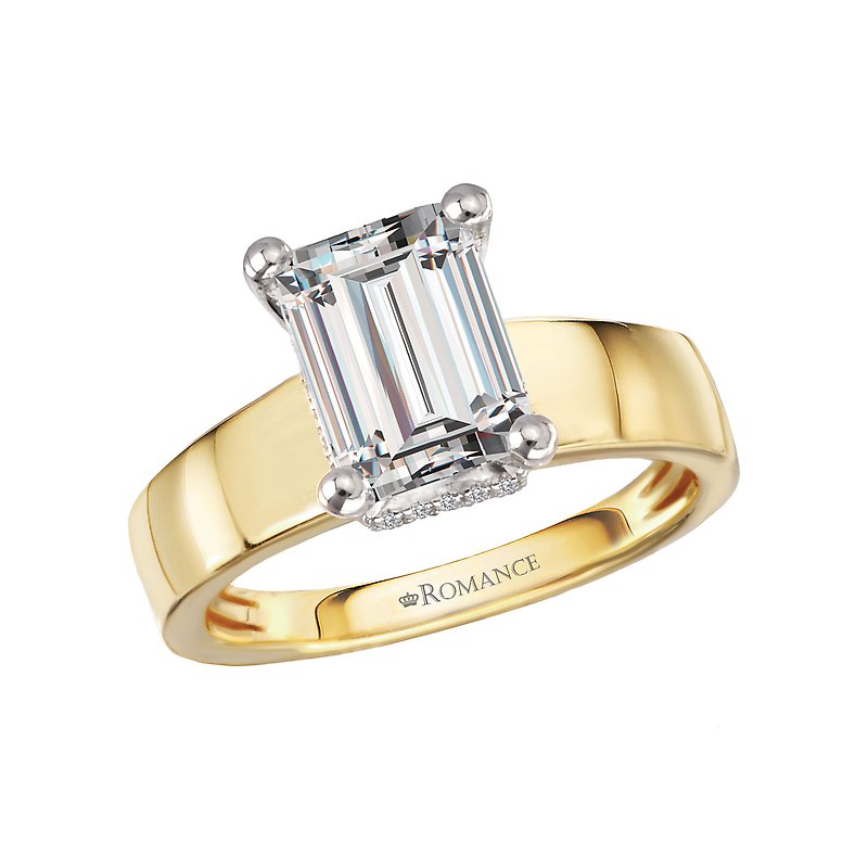 Diamond Semi-Mount Hidden Halo Engagement Ring