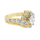 Yellow Gold Marquise Diamond Brial Set