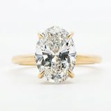 14KY 4 1/6cttw OV LAB DIA Hidden Halo Engagement Ring
