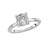 Romance Hidden Halo Semi-Mount Diamond Engagement Ring