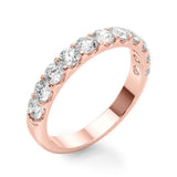 14KT French Set 11 Diamond Wedding Band