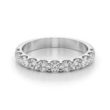 14KT French Set 11 Diamond Wedding Band