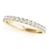 Four Prong Almost Eternity Diamond Wedding Band