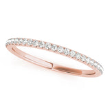 Overnight Micro Pave Diamond Wedding Band – 14KT Gold, 1/8CTW, Size 7