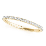 Overnight Micro Pave Diamond Wedding Band – 14KT Gold, 1/8CTW, Size 7