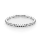 Overnight Micro Pave Diamond Wedding Band – 14KT Gold, 1/8CTW, Size 7