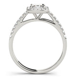 Overnight 50921-E-10X8 14K White Gold Semi-Mount Engagement Ring with .75cttw Lab-Grown Accent Diamonds & 3.04ct Radiant Cut Center (VS2 D, IGI LG638493182)