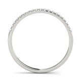 Overnight 50921-W 14K White Gold Lab-Grown Diamond Half Eternity Band (.93cttw)