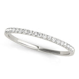 Overnight 50921-W 14K White Gold Lab-Grown Diamond Half Eternity Band (.93cttw)