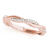 Large Twist Diamond Wedding Band