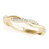 Large Twist Diamond Wedding Band