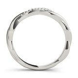 Large Twist Diamond Wedding Band