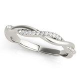 Large Twist Diamond Wedding Band