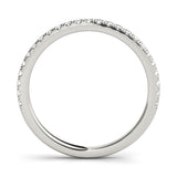 Overnight 50981-W – 14K White Gold 1.25ctw Lab-Grown Diamond Half Eternity Band