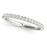 Overnight 50981-W – 14K White Gold 1.25ctw Lab-Grown Diamond Half Eternity Band
