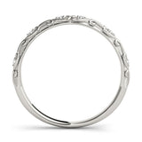 Vintage Inspired Heart Diamond Wedding Band