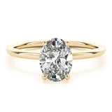 2CT Oval Lab Grown Hidden Halo Diamond Engagement Ring