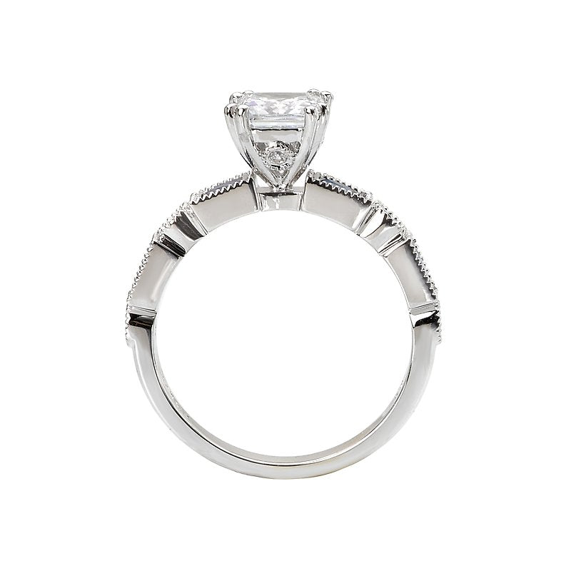 Romance - Vintage Inspired Diamond And Sapphire Setting