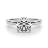 Overnight 14K Gold Engagement Ring Setting for 2ct Round Center Stone with Stamped Shank Design (Model 51304-E)