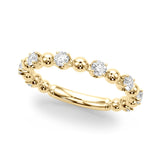 Overnight 14K Gold Wedding Band – Classic Polished Design with Diamond Accents (Model 51309‑W)