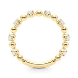 Overnight 14K Gold Wedding Band – Classic Polished Design with Diamond Accents (Model 51309‑W)