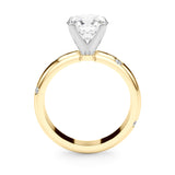 c 14K Gold Engagement Ring Setting for 2ct Round Center Stone with 0.12cttw Accent Diamonds (Model 51350-E)