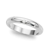 Overnight 14K Gold Wedding Band – Classic Polished Design with Diamond Accents (Model 51350‑W)