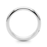 Overnight 14K Gold Wedding Band – Classic Polished Design with Diamond Accents (Model 51350‑W)