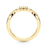 Overnight 14K Gold Twist Wedding Band with 0.45cttw Diamonds (Model 51355-W)