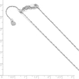 Jerome Whitehead 10K White Gold Adjustable Singapore Chain