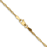 10k Yellow Gold 1.7 mm Singapore Chain 5263-20