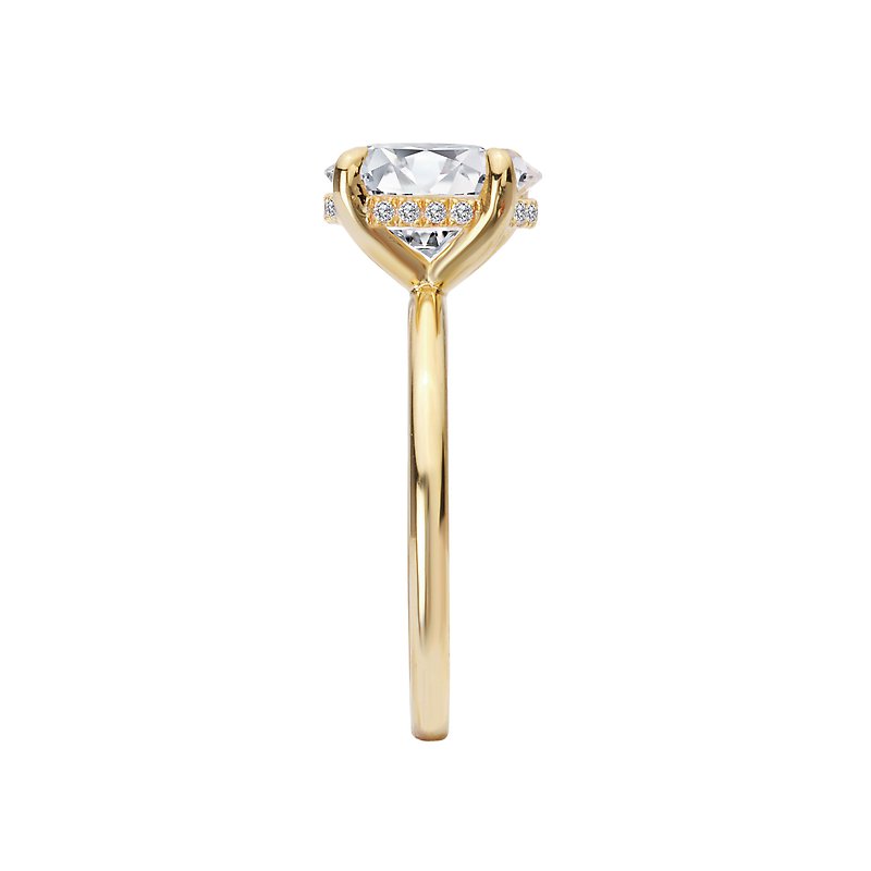 Diamond Hidden Halo Engagement Ring
