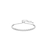 Swarovski Subtle Trilogy Bracelet 5465384 – White Crystals, Rhodium Plated, Adjustable Fit