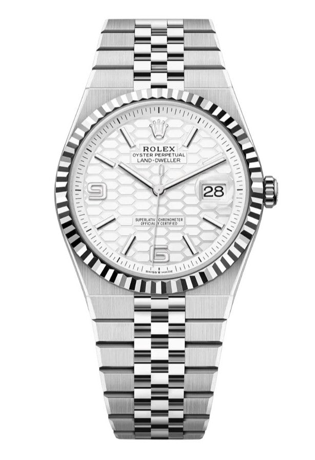 Rolex Land-Dweller 40mm White Honeycomb Dial 127334