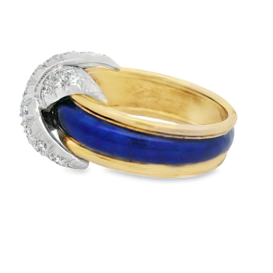 Vintage Tiffany & Co Enamel And Diamond Ring