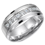 Noam Carver Diamond Wedding Band with Milgrain Detailing