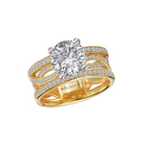 Infinity Band Semi-Mount Diamond Engagement Ring