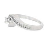 Twist White Gold Diamond Engagement Ring