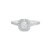 Vera Wang Cushion Halo Diamond Ring
