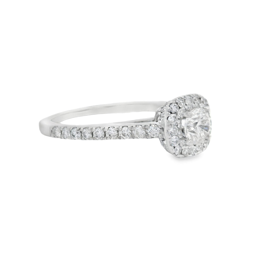 Vera Wang Cushion Halo Diamond Ring